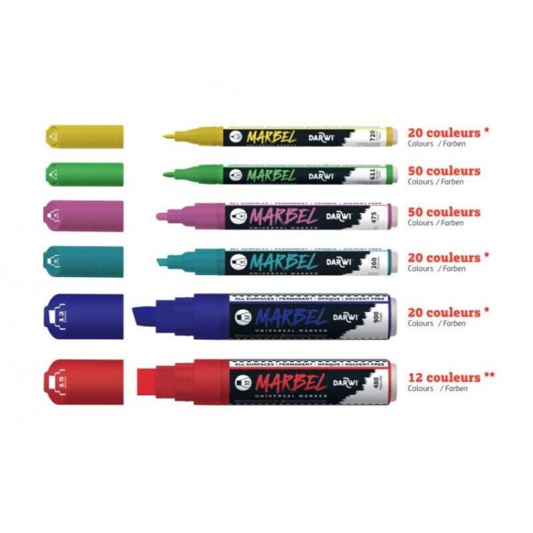 MARBEL ACRYLIC MARKER 12 MM - SILVER 080 - Image 2