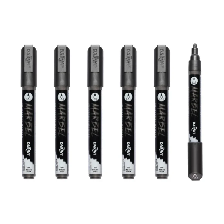 MARBEL ACRYLIC MARKER 4 MM - METALLIC BLACK 090 - Image 2