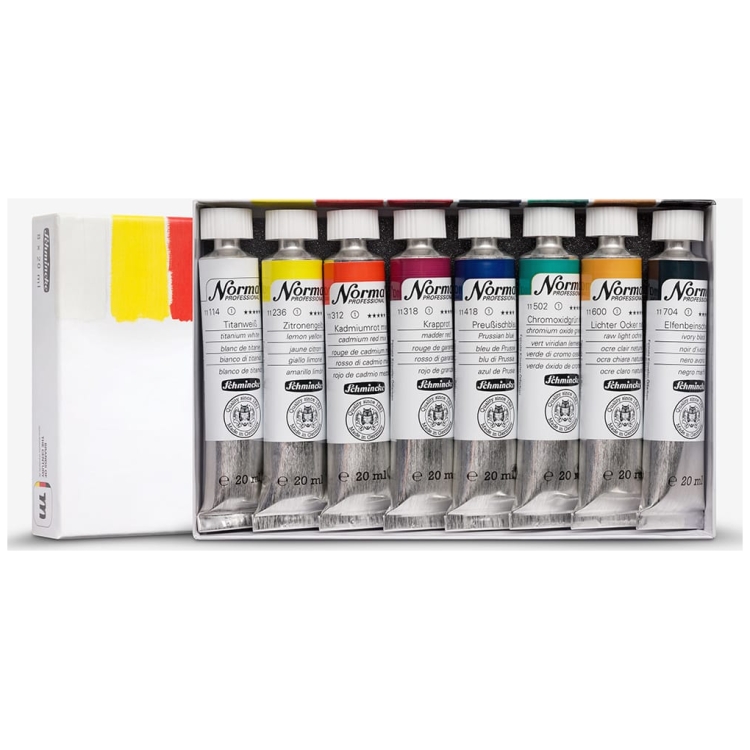 SCHMINCKE NORMA OIL PAINT SET, 8 X 20 ML - Image 3