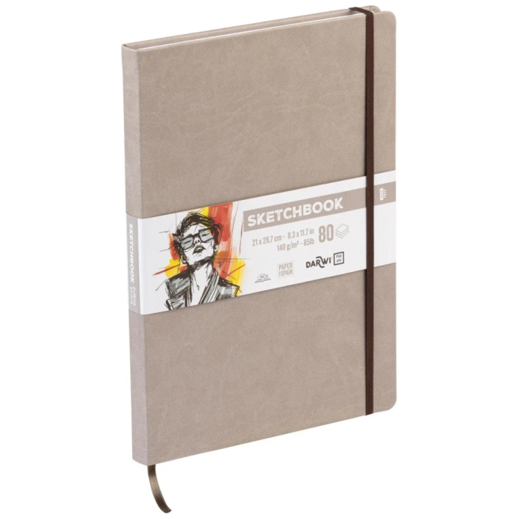 DARWI DFY SKETCHBOOK A4 80L 140G TAUPE DF80021290004C - Image 2