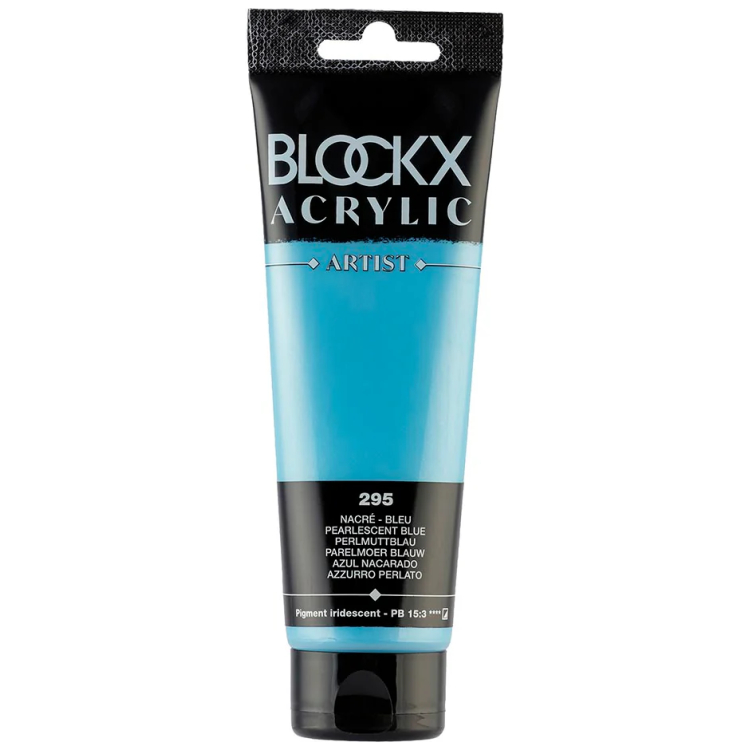 BLOCKX ACRYLIC PAINT PEARLESCENT BLUE 120ML 60295BXC - Image 1