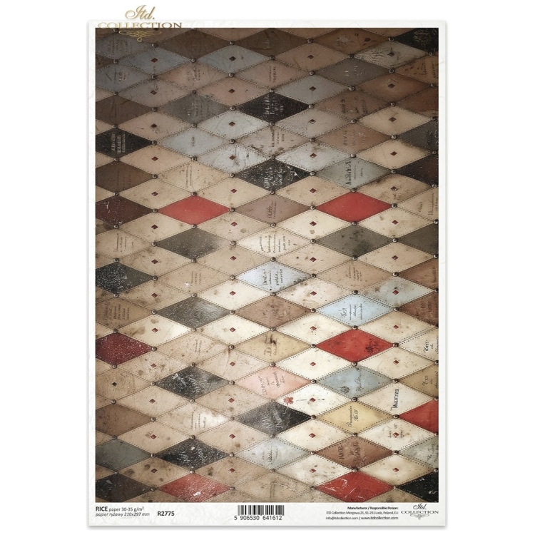 ITD COLLECTION DECOUPAGE RICE PAPER A4 - R2775 - Image 1
