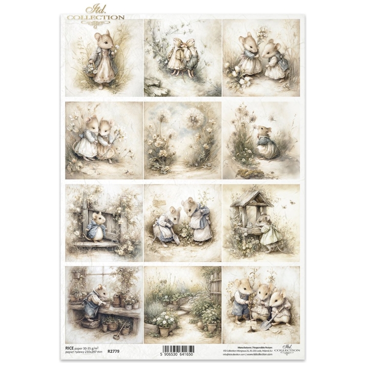 R2779 ITD COLLECTION DECOUPAGE RICE PAPER A4 - R2779 - Image 1