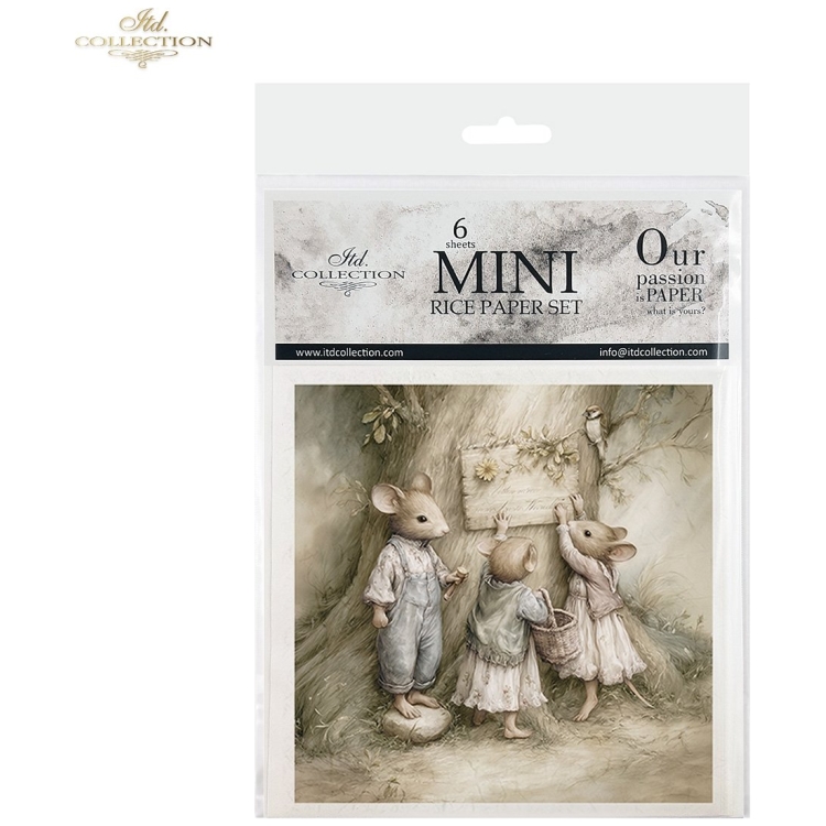ITD COLLECTION MINI RICE PAPER K-CT 6PCS 14.8X14.8CM - RSM237 - Image 1