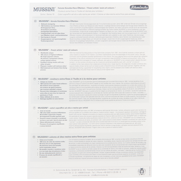 SCHMINCKE OIL PAINT 35 ML MUSSINI SAP GREEN - Image 7